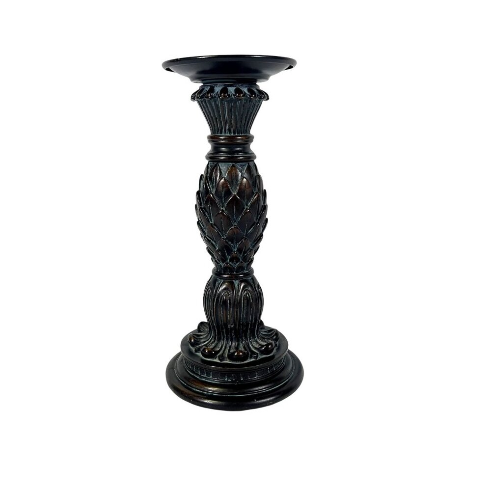 Vintage Pilar Candlestick Holder - Pineapple Ornate